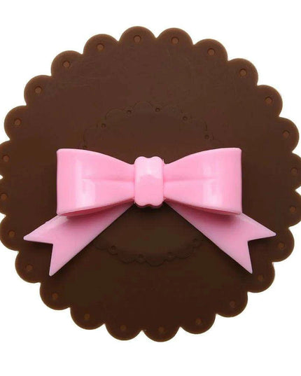 Charming Bowknot Silicone Cup Lid - Stylish and Secure Beverage Cover