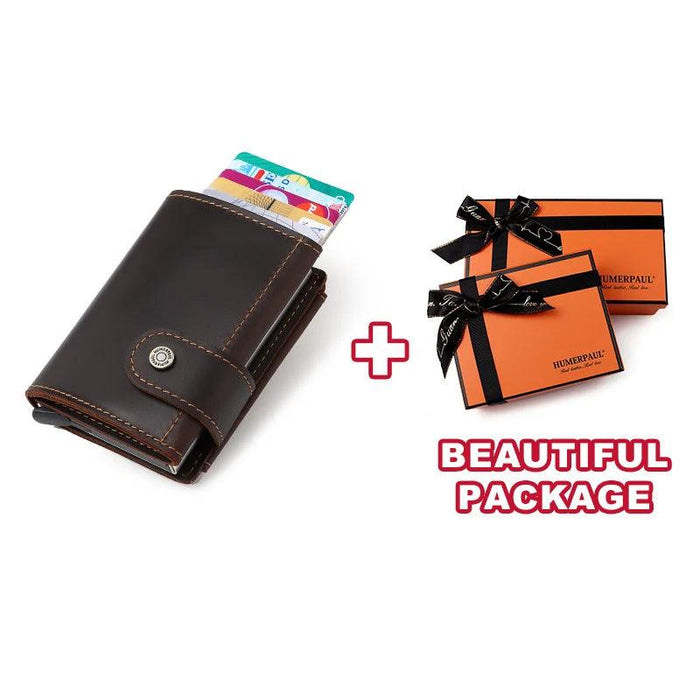 Premium RFID Business Wallet with Quick-Access Card Holder and Money Clip