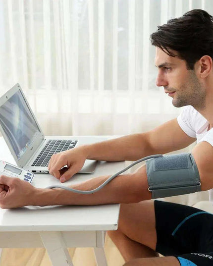 Digital Upper Arm Blood Pressure Monitor Kit with Large LCD Display for Accurate Home Health Monitoring