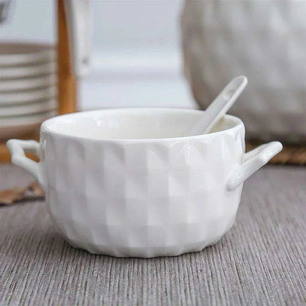 Nordic Elegance 21-Piece Pineapple Design Ceramic Dining Set