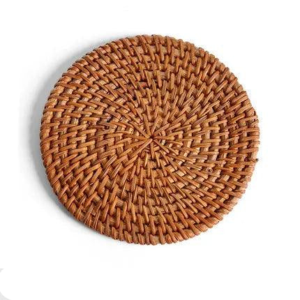 Handcrafted Sustainable Rattan Coasters - Eco-Friendly Drink Accessories for Every Occasion