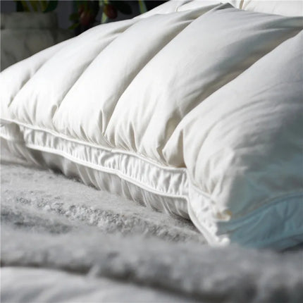 Premium Goose Down Pillows — 100% Cotton Downproof Cover, Hotel-Soft Comfort