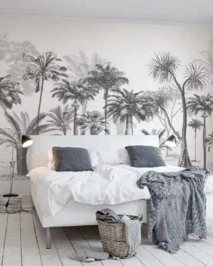 Tranquil Tropical Oasis 3D Wall Mural - Custom Sizes Available