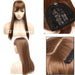 17-Inch Clip-In Synthetic Hair Topper with Silk Base and Bangs for Women