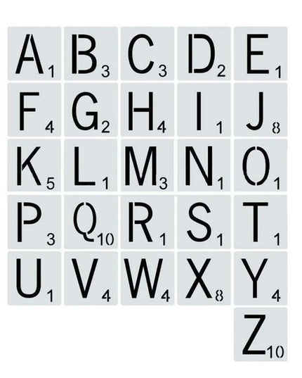 26-Piece Versatile Alphabet Stencil Set for Creative Crafts and Home Decor