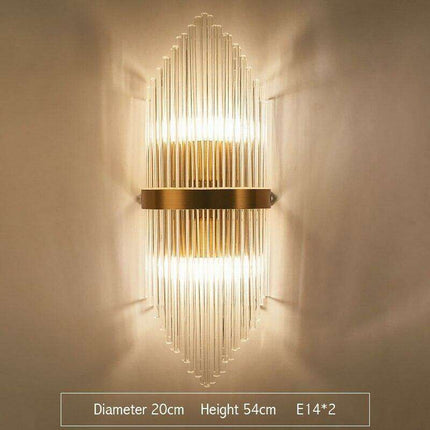 Elegant Crystal Wall Sconce - Modern Illumination for Home and Bath