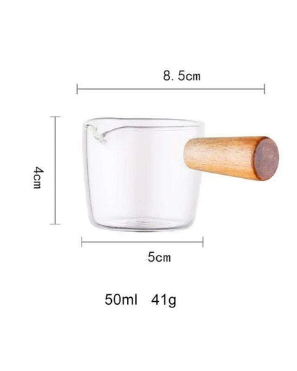 Elegant Japanese-Inspired Borosilicate Glass Serving Pan with Comfortable Handle - Stylish Mini Server for Milk and Sauces