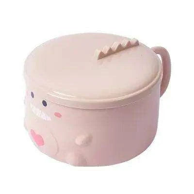 Dino-Themed Stainless Steel Lunch Bowl Set - Fun Meal Container for Kids