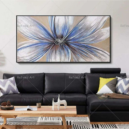 Floral Elegance: Customizable Hand-Painted Oil Canvas Art for Modern Home Decor