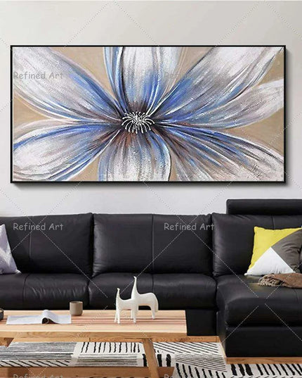 Floral Elegance: Customizable Hand-Painted Oil Canvas Art for Modern Home Decor