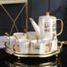 Nordic Gold Ceramic Tea Coffee Set with Bone China Touch