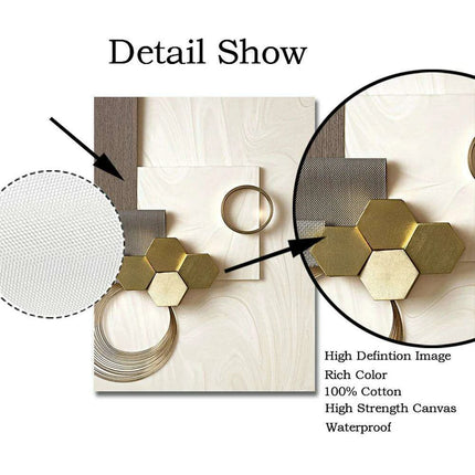 Modern 3D Geometric Metal Wall Art for Chic Home Decor