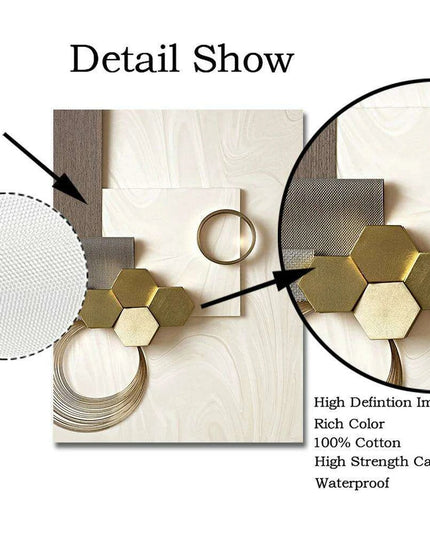 Modern 3D Geometric Metal Wall Art for Chic Home Decor