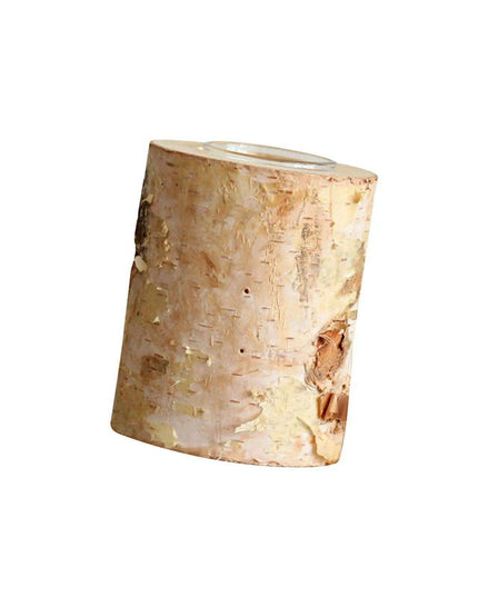 Rustic Birch Wood Tealight Candle Holder - Natural Decor for Home & Events