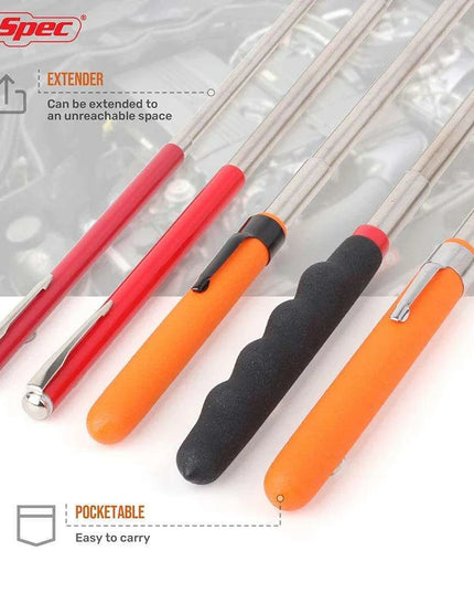 Heavy-Duty Telescopic Magnetic Pickup Tool - 8LB Capacity Stainless Steel Design