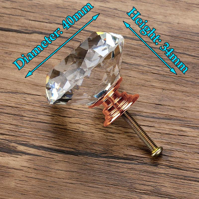 Glamorous Rainbow Crystal Glass Cabinet Knobs for Elegant Home Styling