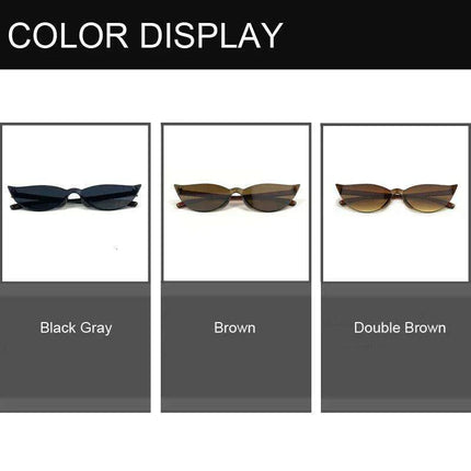 Vibrant Rimless Cat Eye Sunglasses for Fashion-Forward Summer Looks