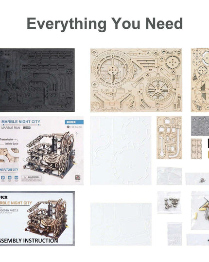 Innovative Wooden Marble Run Kit: Fun DIY Puzzle for Creative Exploration