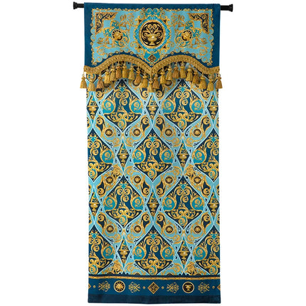 Luxury Insulated Velvet Curtains – Blue, 70–80 cm Wide