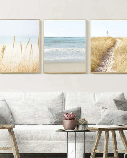 Tranquil Coastal Retreat Canvas Art Collection for Calming Home and Office Environments