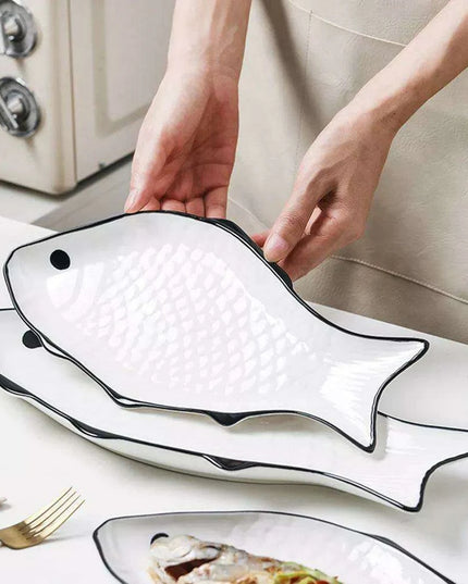 Chic Ceramic Fish-Shaped Steamer Tray: Elevate Your Healthy Cooking Game