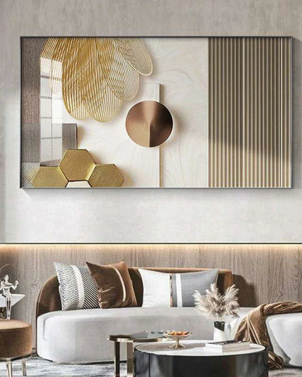 Nordic Gold: Exquisite Canvas Prints for Elegant Home Decoration