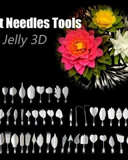 Premium 3D Gelatin Cake Decorating Needle Set - Precision Stainless Steel Tools
