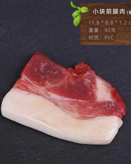 Lifelike Meat Replica Props for Photography and Home Decor - Realistic Steak, Pork, and Bacon Models