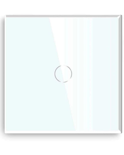 Touch Control Dual Location Stair Light Switch with Crystal Glass Panel in Modern White and Grey