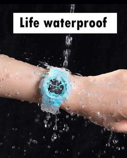 Vibrant Waterproof Jelly Strap Digital Watch for Kids - UTHAI CE35