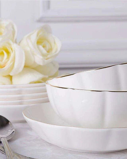 Phnom Penh Luxe Bone China Dining Collection - Sophisticated Tableware for Home and Hospitality