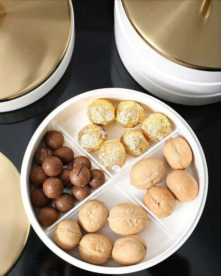 Elegant Ginkgo Leaf Ceramic Serving Tray with Stylish Metal Accents