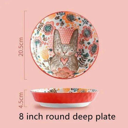 Whimsical Woodland Creatures Ceramic Dining Set for Enchanting Meals