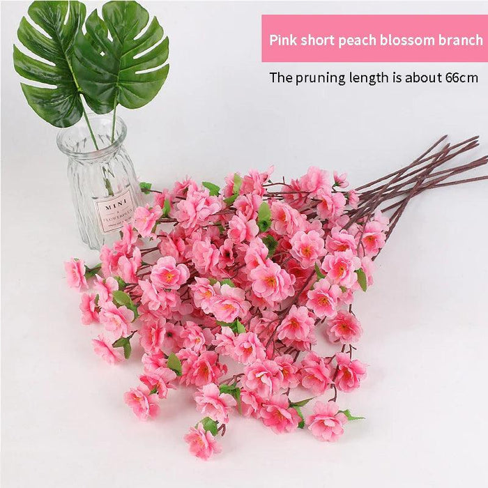 Silk Cherry Blossom Stems - 65CM & 125CM Faux Floral Arrangements for All-Season Home and Event Decor