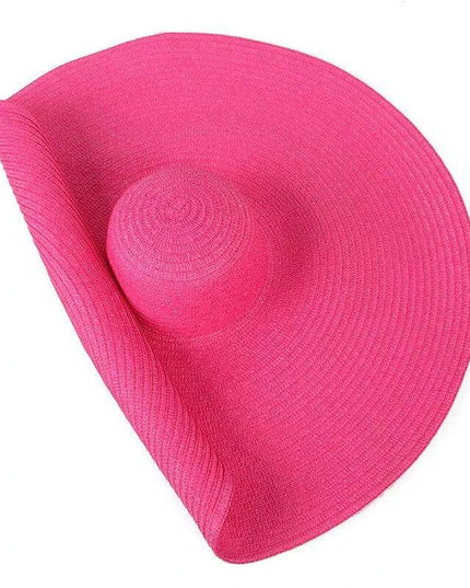 Extra-Wide 25cm Brim Floppy Straw Sun Hat for Women - UV Protection, Travel-Friendly Summer Essential - Wholesale Options Available
