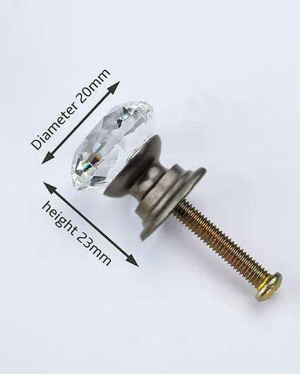 Luxurious Diamond-Shaped Glass Knobs with Elegant Gold Accents for Home Decor Upgrade