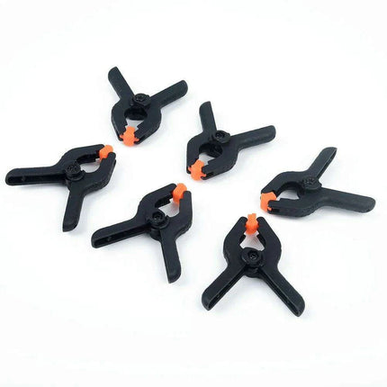 Durable 6-Piece Plastic Spring Clamp Set for Woodworking and DIY Tasks