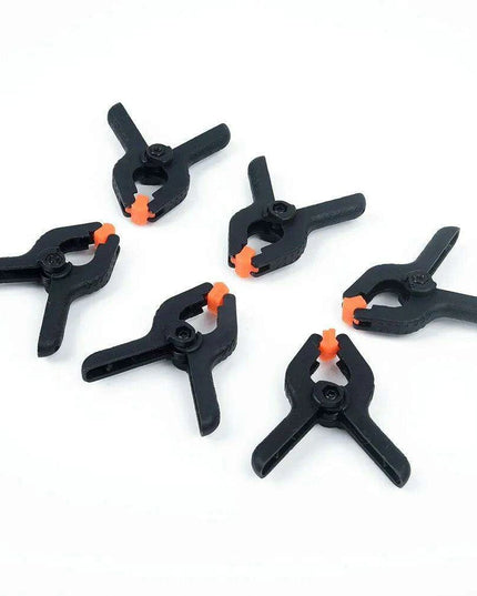 Durable 6-Piece Plastic Spring Clamp Set for Woodworking and DIY Tasks
