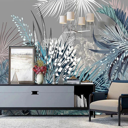 Retro Tropical 3D Wall Mural