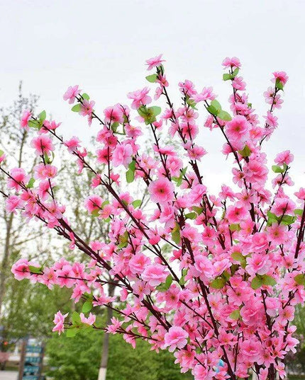 Silk Cherry Blossom Stems - 65CM & 125CM Faux Floral Arrangements for All-Season Home and Event Decor