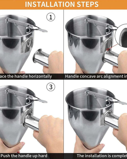 Precision Pour Stainless Steel Batter Dispenser for Effortless Cooking