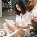 Trendy Summer Women's Lounge Set - Cozy Short Sleeve Top and Breezy Shorts