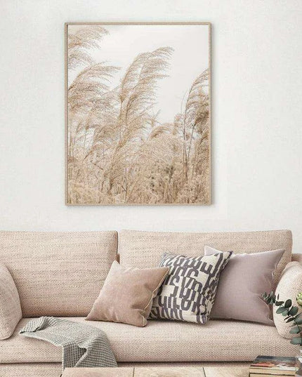 Tranquil Vintage Pampas Grass Wall Art for a Calm Home Sanctuary