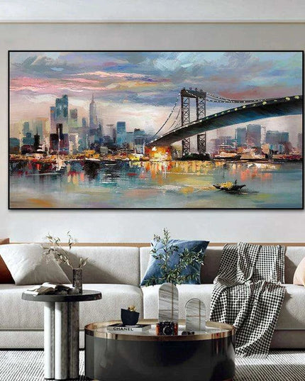 City Vibes: Dynamic Urban Oil Canvas Art for Modern Interiors