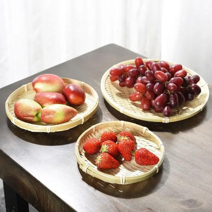 Vintage-Inspired Hand-Knitted Bamboo Fruit Bowl for Elegant Home Decor
