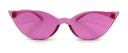 Vibrant Rimless Cat Eye Sunglasses for Fashion-Forward Summer Looks