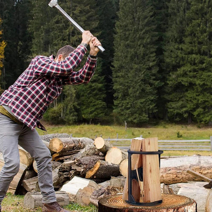 Artisan Cast Iron Log Splitting Wedge - Essential Tool for Camping and Outdoor Adventures