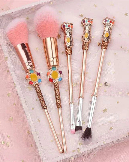 Infinity Gauntlet Beauty Brush Set - Marvel-Inspired Makeup Tools for Superhero Fans