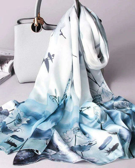 Elegant Hangzhou 100% Pure Silk Scarf - Timeless Luxury Wrap