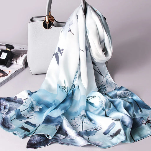 Elegant Silk Scarf - Luxurious 100% Real Silk Shawl for Women